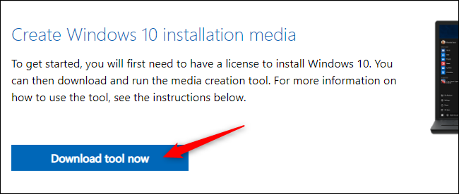 Haga clic en el botón "Descargar herramienta ahora" en la página web de Microsoft.