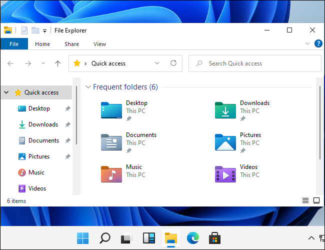 Explorador de archivos abierto en Windows 11