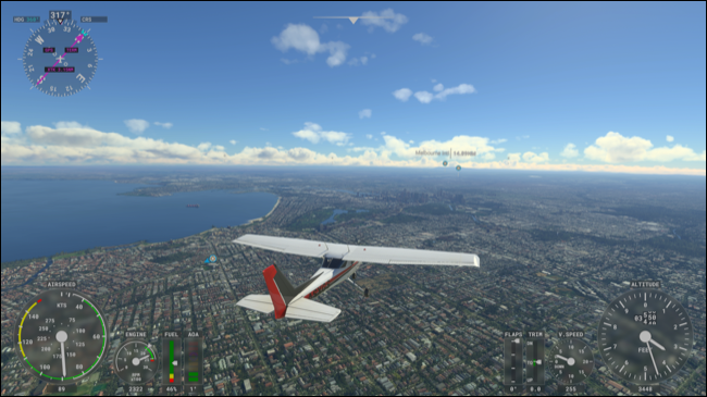 Microsoft Flight Simulator sobre Melbourne, Australia