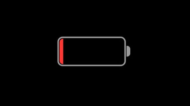 Pantalla de batería vacía del iPhone