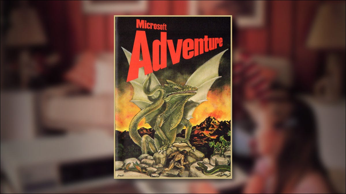 La portada de Microsoft Adventure para IBM PC de 1981