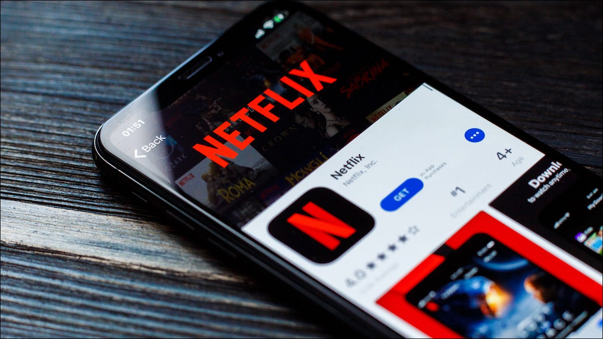 Logotipo de Netflix en su lista de la App Store de iPhone