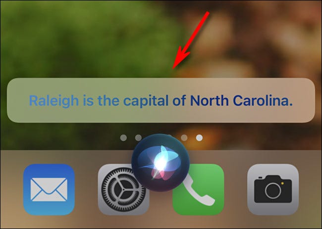 Con los subtítulos activados, verá lo que dice Siri en su pantalla.