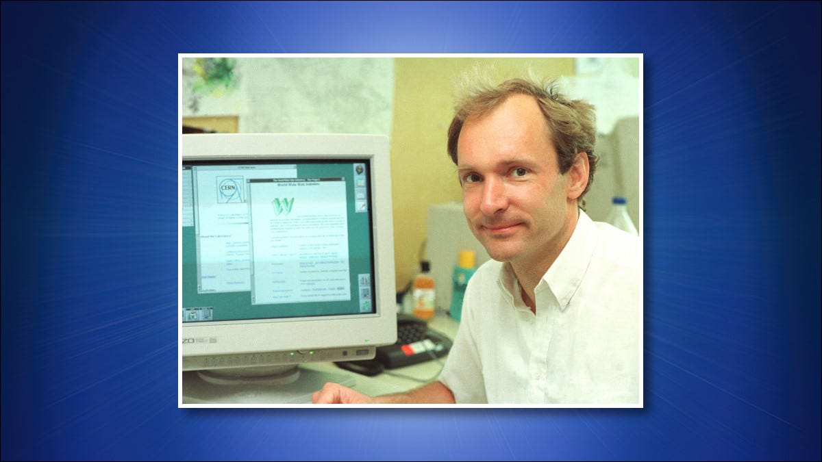 Una foto de Tim Berners-Lee en 1994.