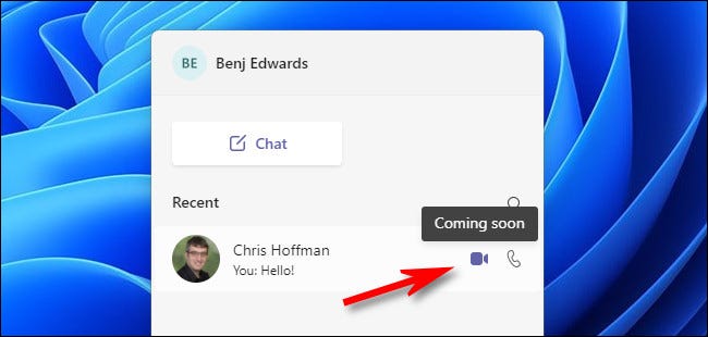 Próximamente, el chat de audio y video estará disponible en Teams Chat en Windows 11.