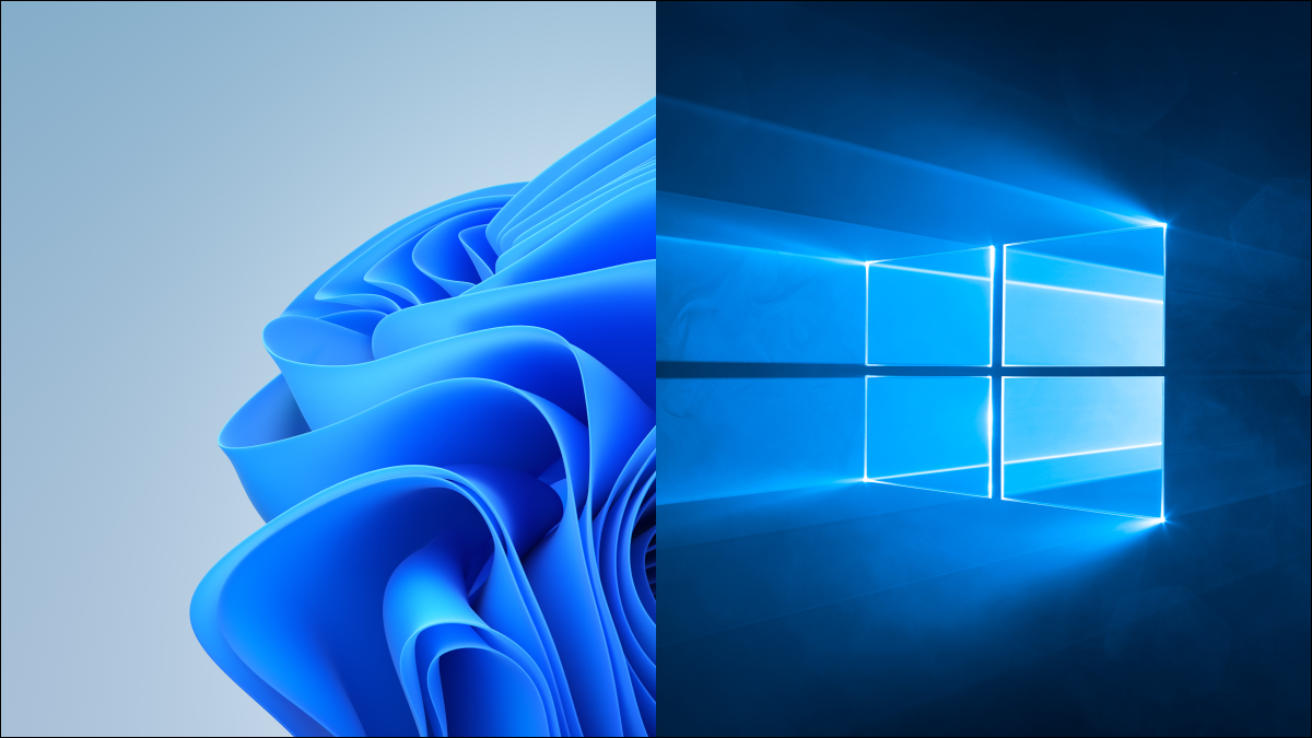 Fondos de escritorio predeterminados de Windows 11 y Windows 10.