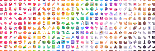 Una colorida selección de emoji de Windows 11.