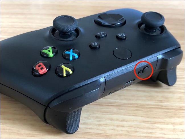 Botón de emparejamiento del controlador de la serie Xbox