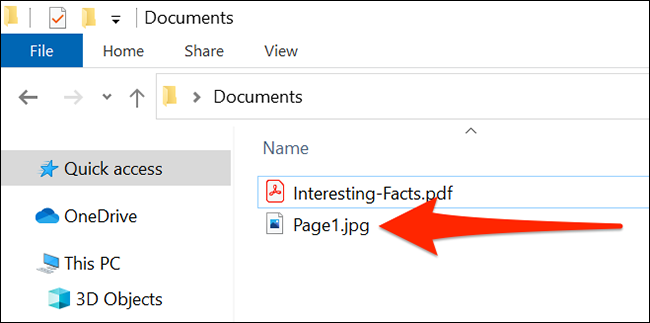 Una página PDF convertida a JPG en el Explorador de archivos.
