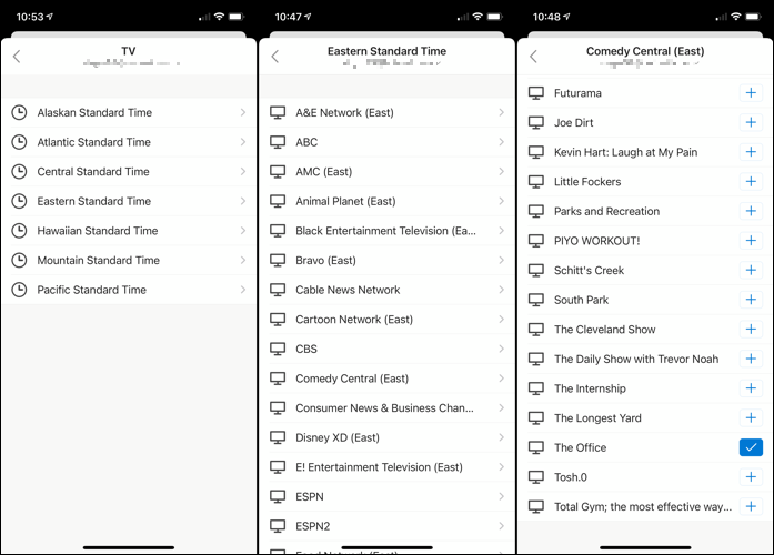 Agregar TV al calendario de Outlook en el móvil