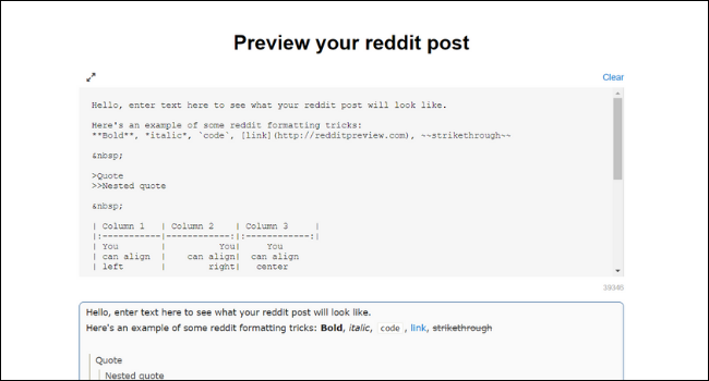 Vista previa de Reddit Publicación de Reddit