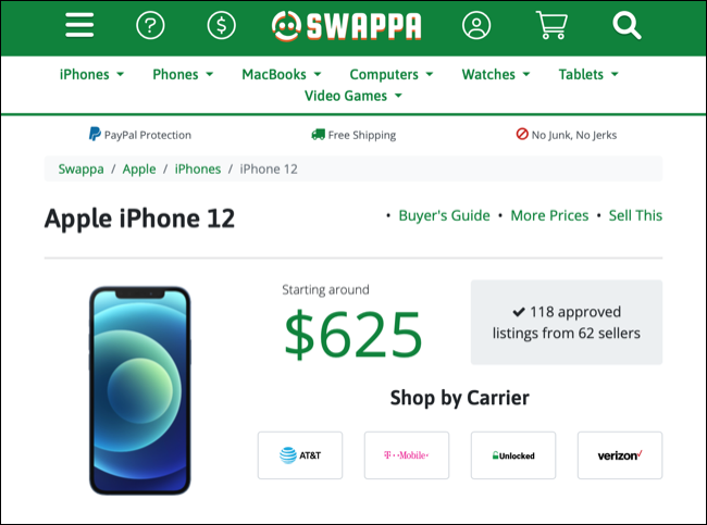 Vender un iPhone en Swappa