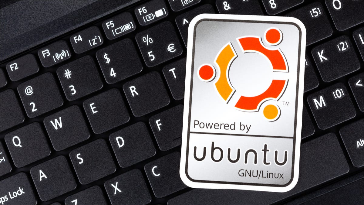 laptop keyboard with Ubuntu logo