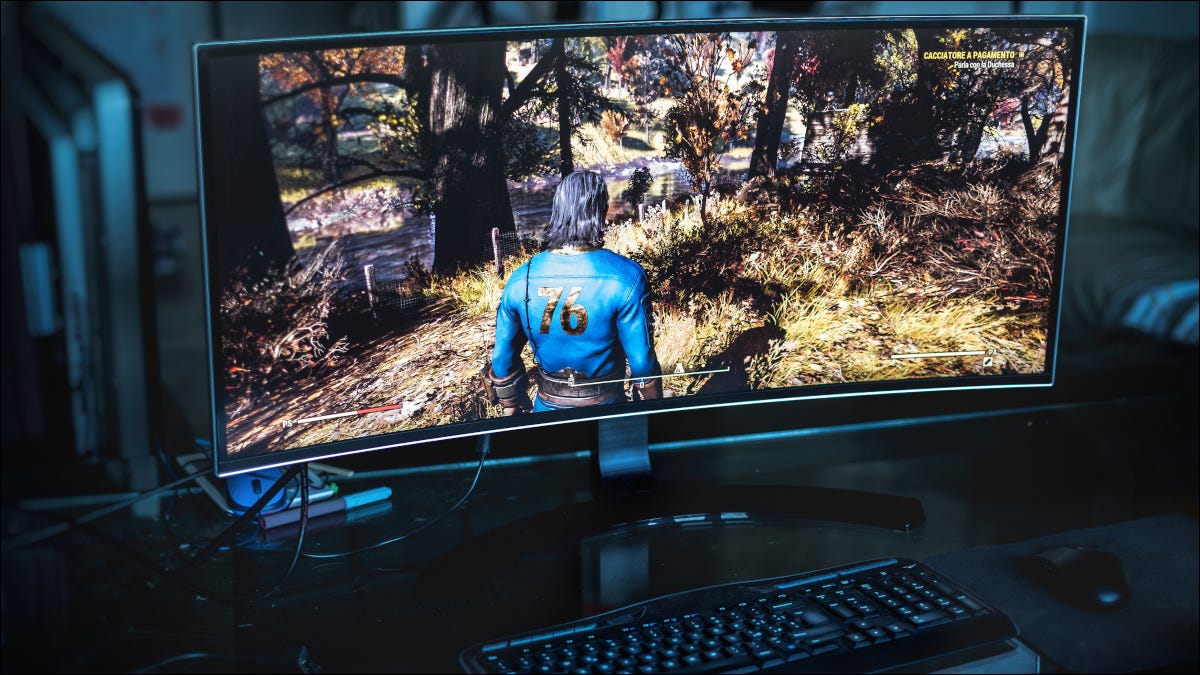 Un monitor de computadora que muestra un juego.