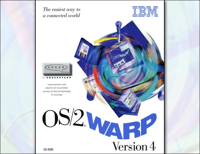 Cubierta de caja de venta al por menor IBM OS / 2 Warp 4