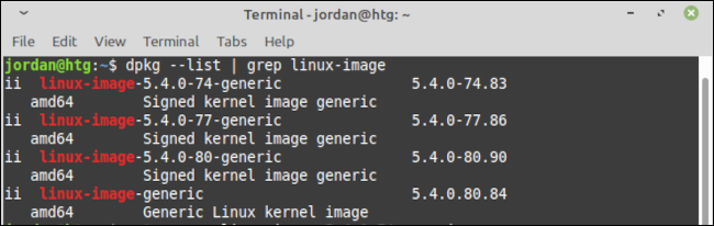 Busque los nombres del kernel de Linux con el comando grep