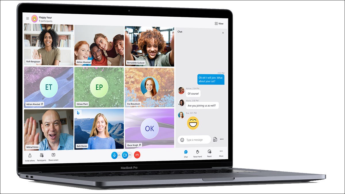Nuevo Skype en una MacBook