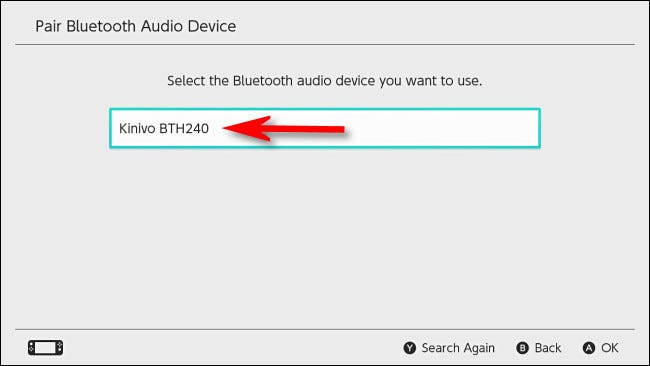 Seleccione el dispositivo de audio que desea utilizar de la lista.