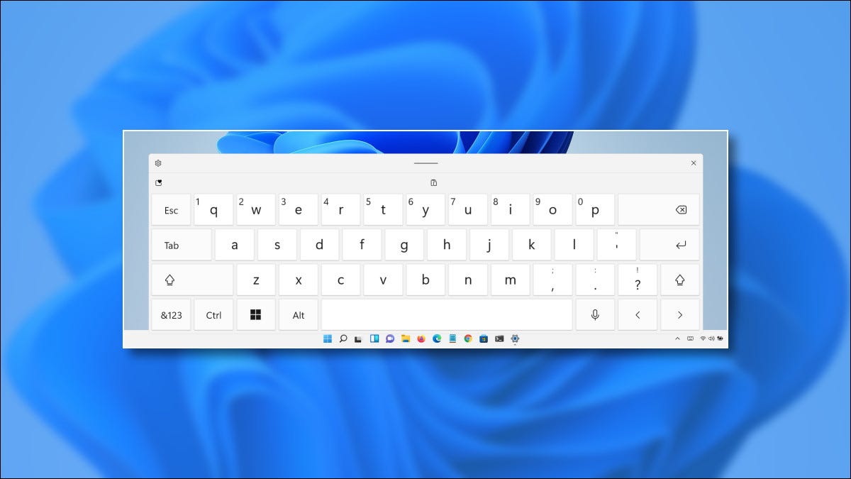 El teclado táctil de Windows 11