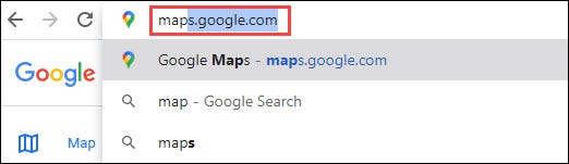 sitio web de google maps