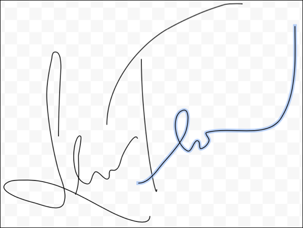 Zeichne deine Unterschrift