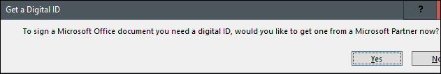 Recibe un mensaje de identificación digital.