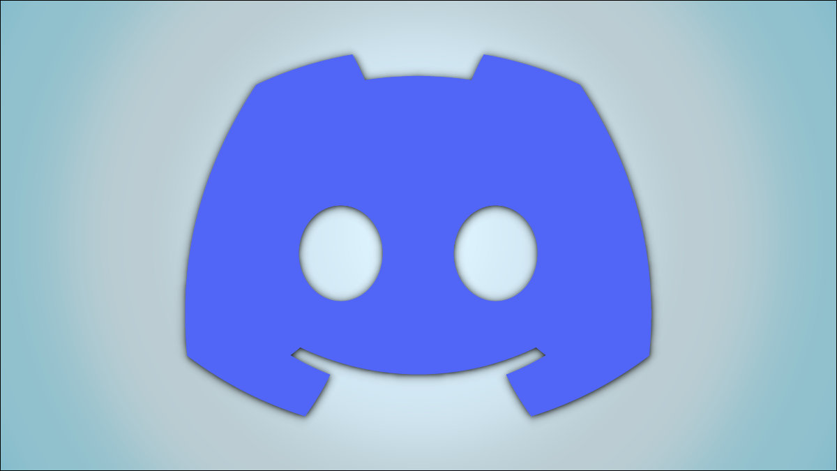 Logotipo de Discord sobre un fondo de color de dos tonos.