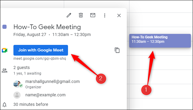 Únase a la reunión de Google Meet.