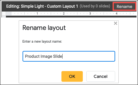 Haga clic para cambiar el nombre de la diapositiva de imagen personalizada
