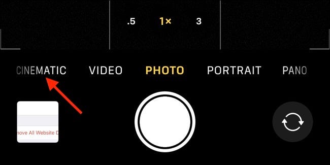 Habilitar el modo cinematográfico en la cámara iOS 15