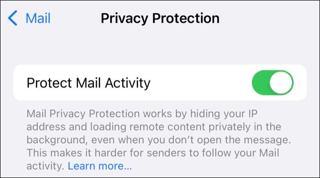 Habilitar la protección de privacidad del correo