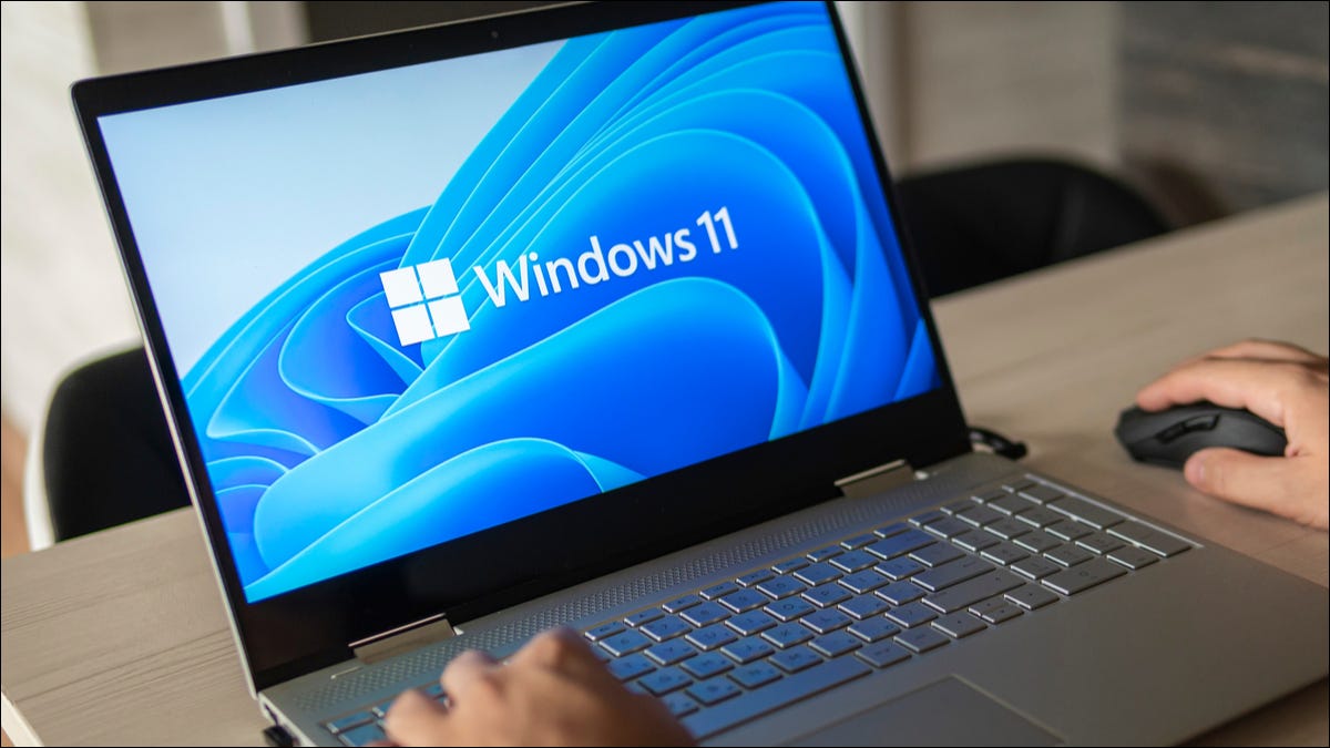 Windows 11 en una computadora portátil.