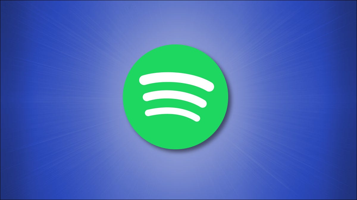 Spotify-Logo auf blauem Hintergrund