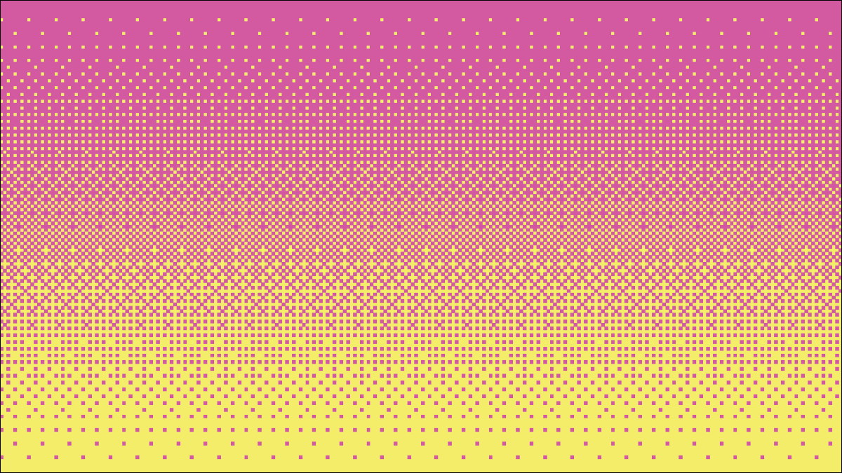 Arte de píxeles de tramado amarillo y rosa