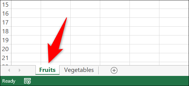 Seleccione una hoja de trabajo en Excel.