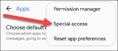 Toca "Acceso especial".