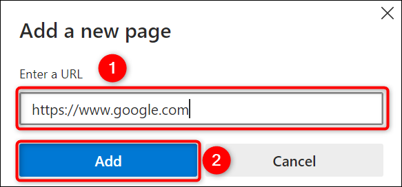 Haga de Google la página de inicio en Edge.