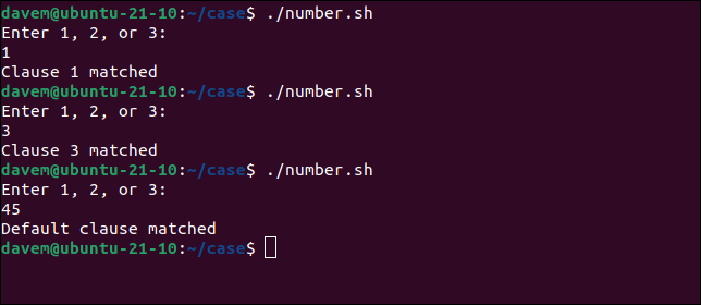 Ejecutando el script number.sh y probando diferentes entradas de usuario