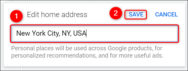 Actualiza la dirección de casa en Google Maps.