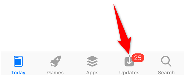Toca "Actualizaciones" en la App Store.