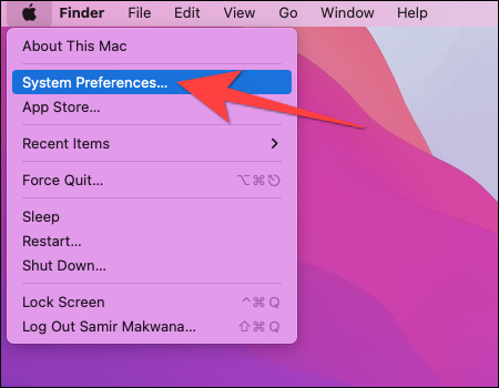 Haz clic en el menú de Apple en la esquina superior izquierda y selecciona "Preferencias del sistema" en Mac.