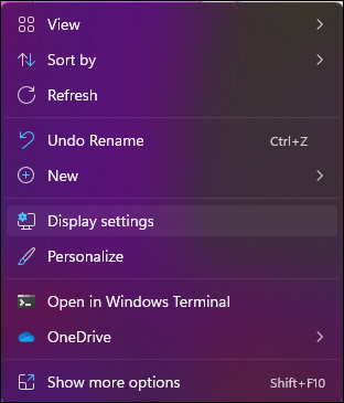 Configuración de pantalla Escritorio Windows 11