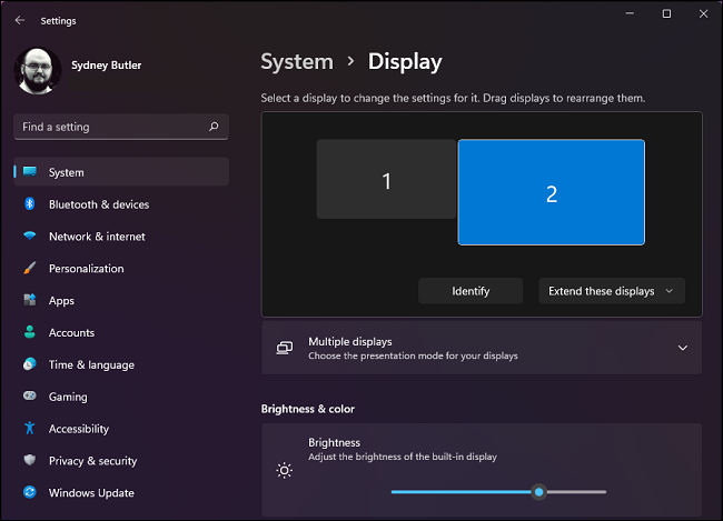 Configuración de pantalla Windows 11