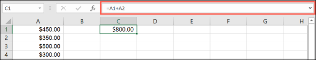Formelleiste in Excel