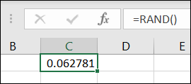 Función RAND en Excel