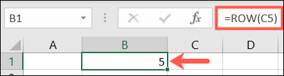 Función FILA en Excel