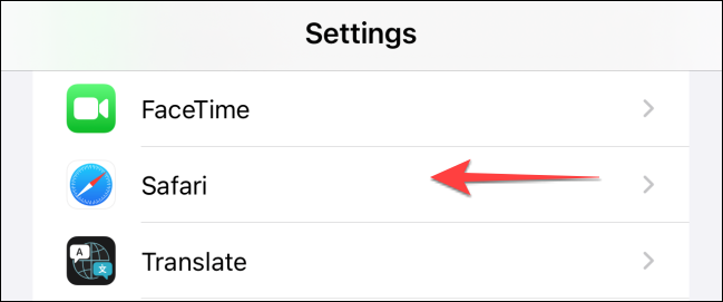 Seleccione "Safari".