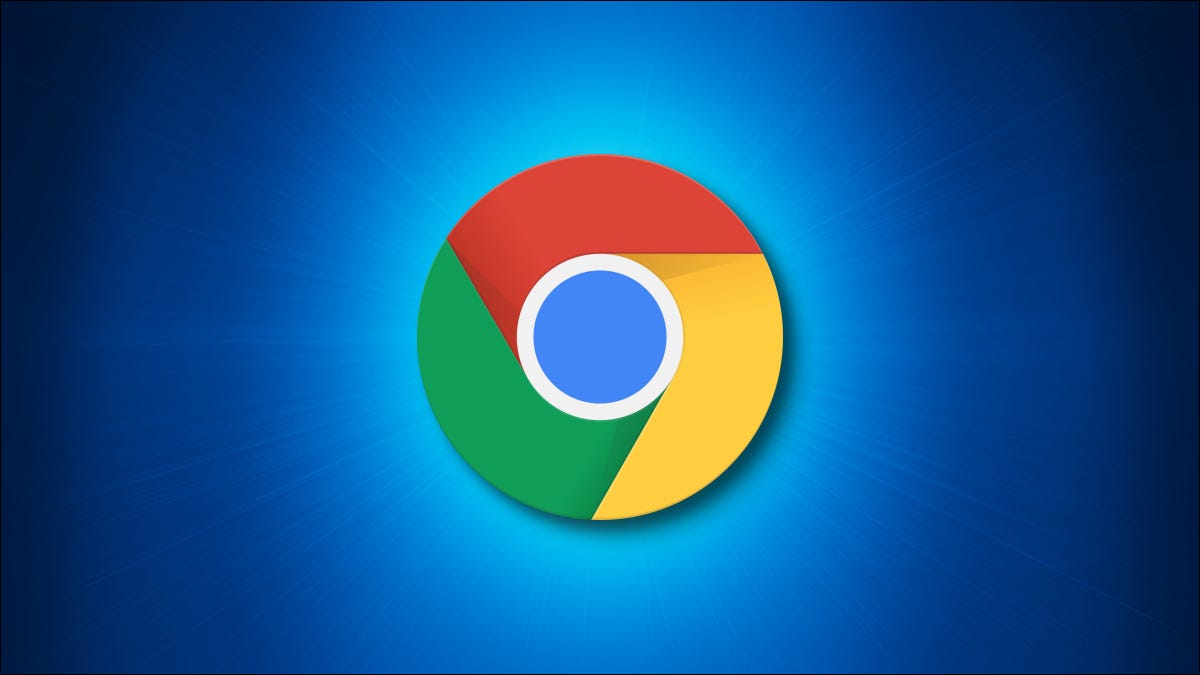 Logotipo de Google Chrome sobre un fondo azul