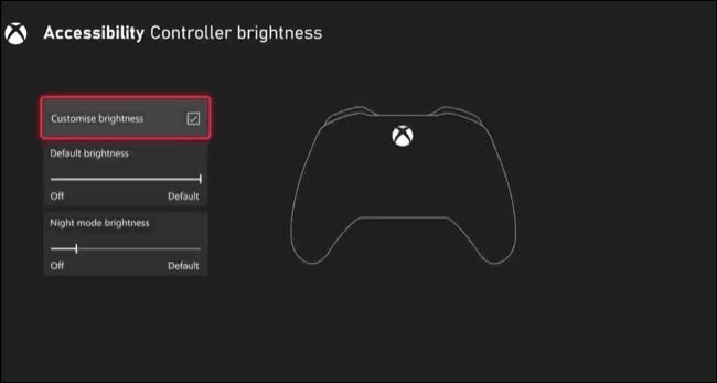 Atenuar las luces del controlador en Xbox