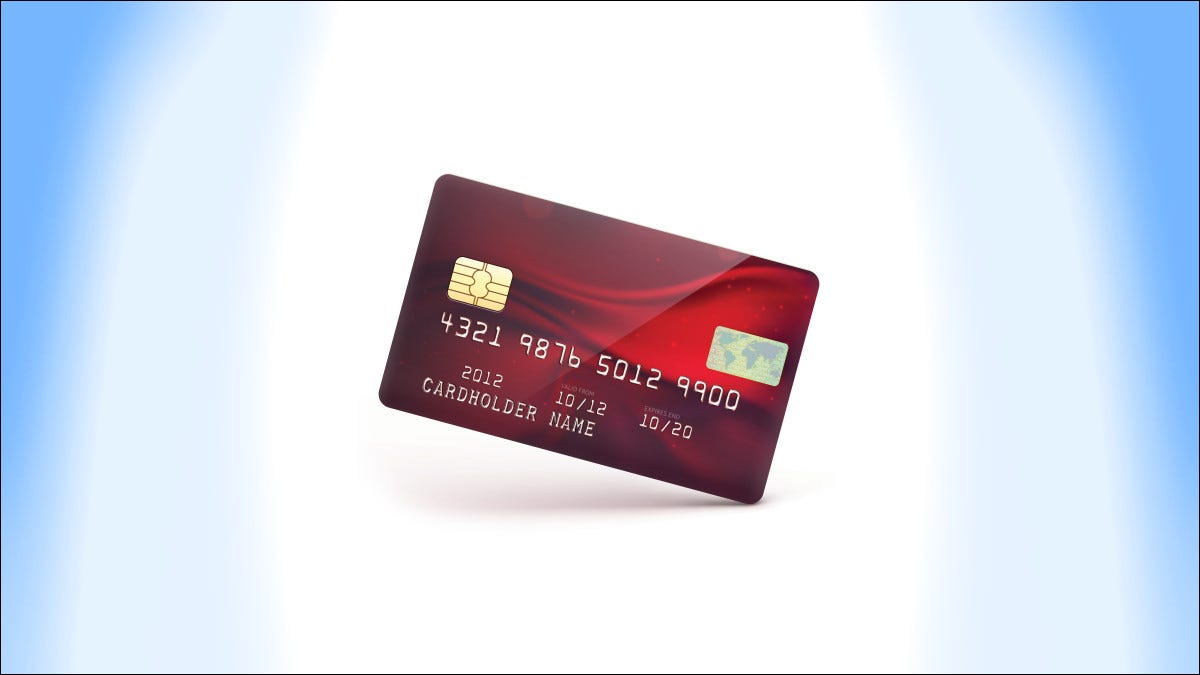 Una tarjeta de crédito roja